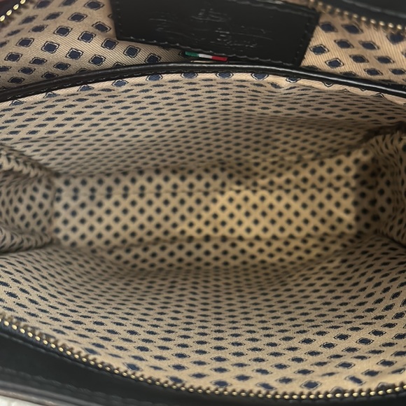 The Old Angler Black Smooth Italian Leather Backpack EUC Like New - Picture 9 of 16